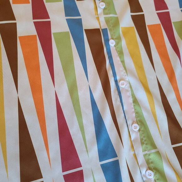 NWOT Misslook Men's Short Sleeve Button Down Medium - Picture 3 of 7